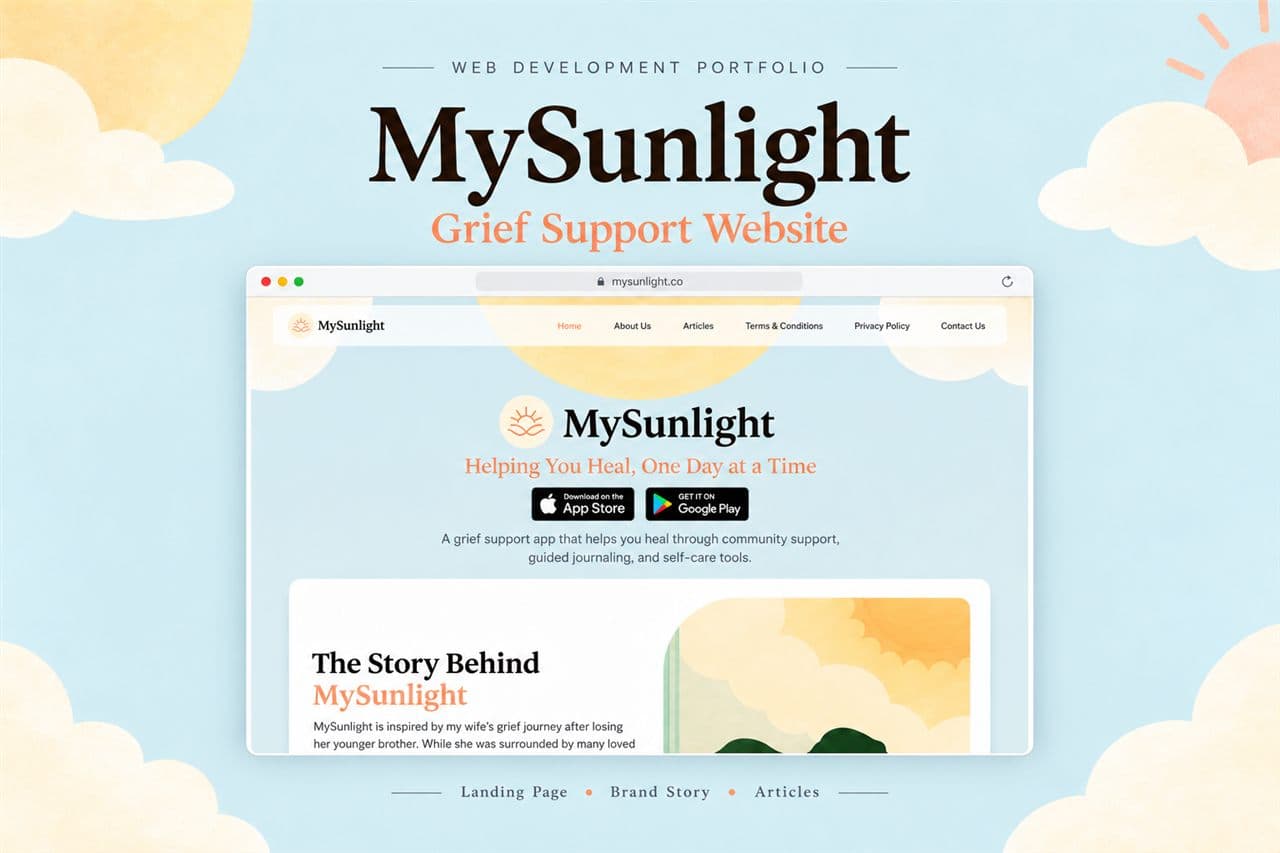 My Sunlight Landing Page project screen 1