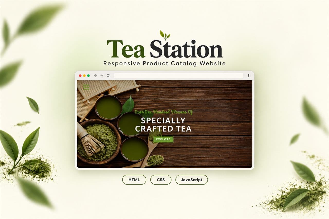 Tea Station case study screen 1