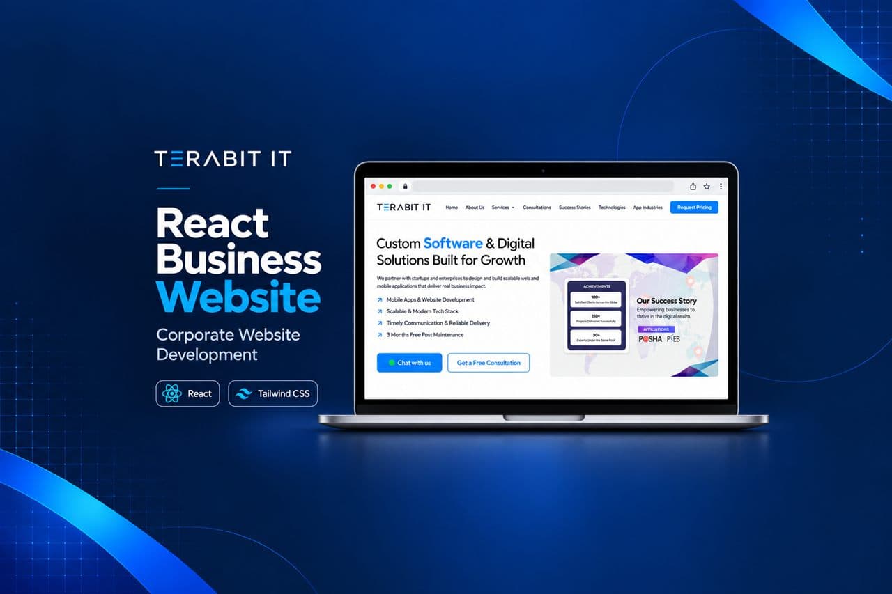 TeraBit IT Company Website project screen 1